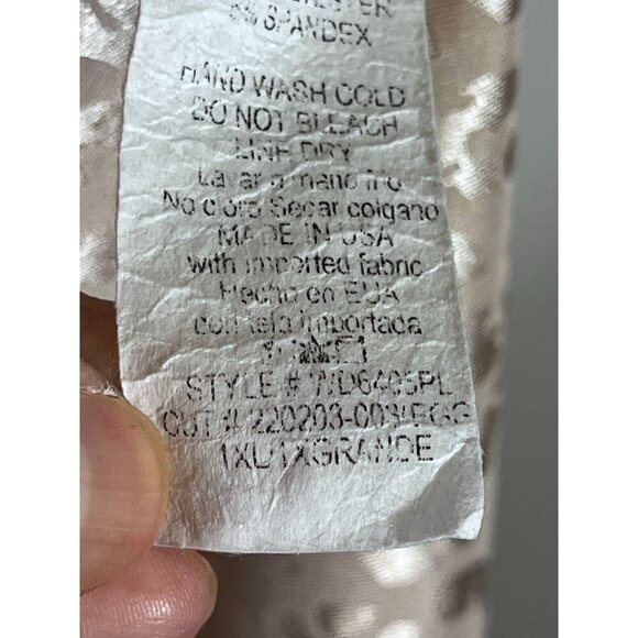 GeeGee Dress Women 1X Champagne Animal Print Tank Maxi Feminine Neutral Sexy 80s - Picture 8 of 10